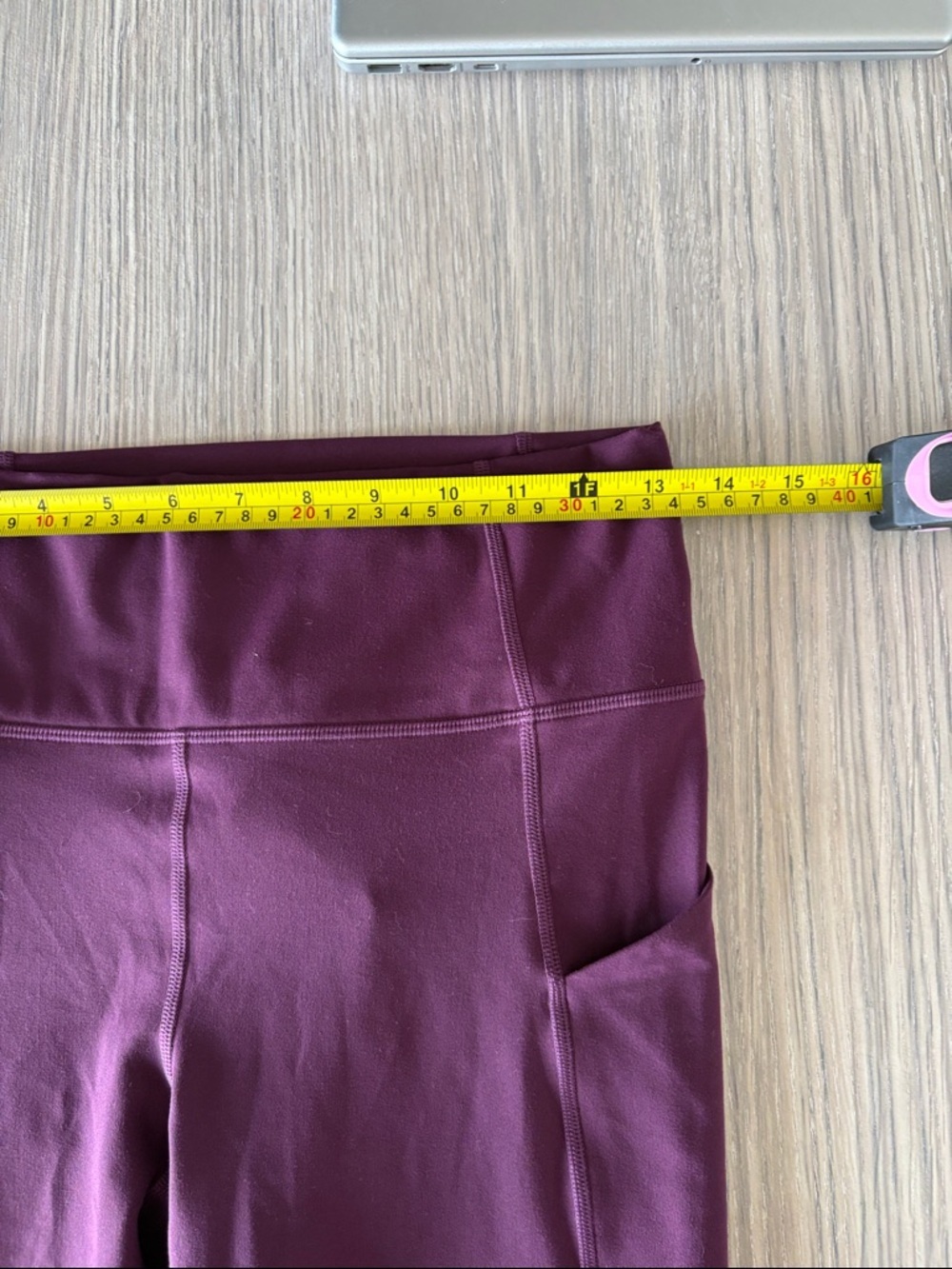 Fabletics PureLuxe High Rise Leggings Burgundy Purple Size M - Picture 6 of 7